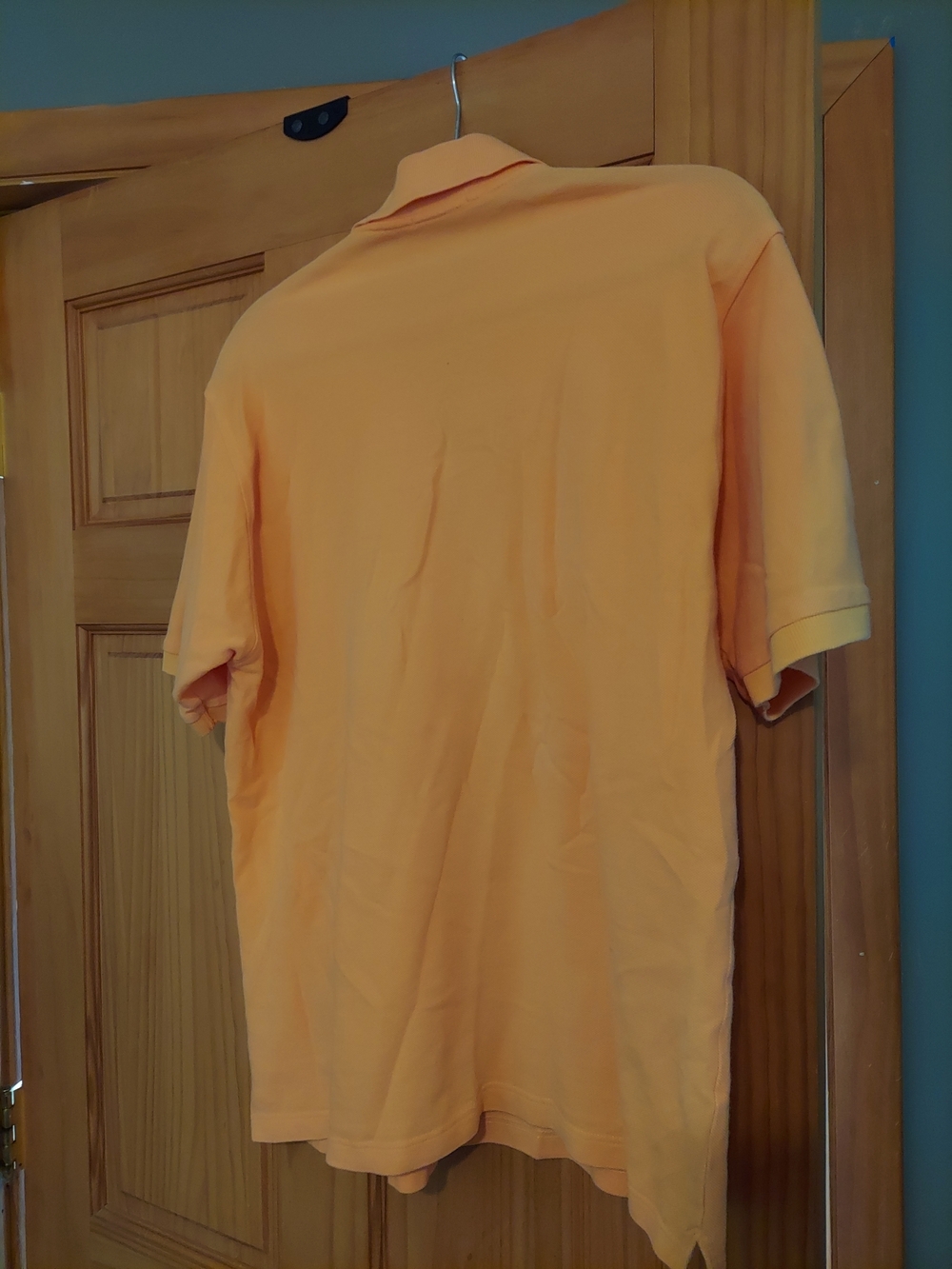 Burberry Orange Polo with Check Trim - Picture 8 of 9